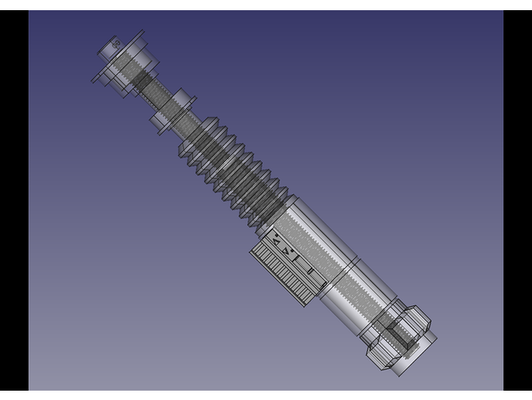 luke skywalker rotj spada laser filettato nucleo by ghetto cle 3d print model - Mito3D