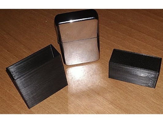 zippo holder - box by plutone accendino 3d print model - Mito3D