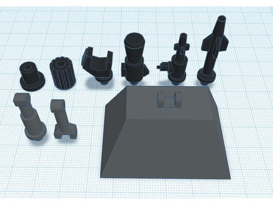 gi joe 1983 cobra snake armor parts by cryoguns 3d print model - Mito3D