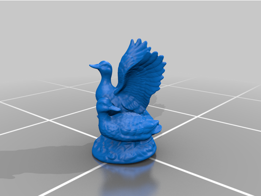 2 canards by michelber 3dscan oiseau oiseaux canard analyse 3d print model - Mito3D