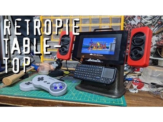 rertropie table top system by kellerunterirdisch gaming retropie arkade retro roms youtube video 3d print model - Mito3D