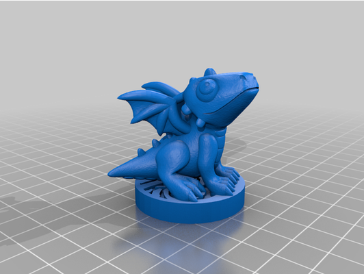 coin dragon by leodiomas baby cute dungeons dragons fantasy 3d print model - Mito3D