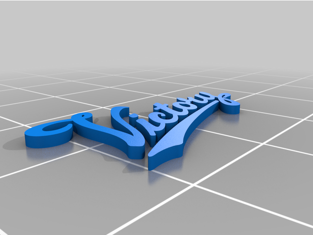 victory logo 1mm by yog13uk 3D print model - Mito3D