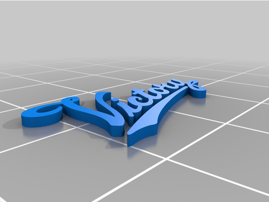 victory logo 1mm by yog13uk 3d print model - Mito3D