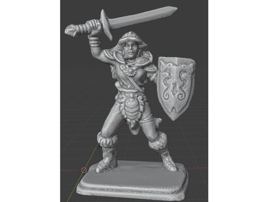 heroquest hembra bárbaro by pico oscuro 28mm juego mesa dnd figura héroe congelado horror 3d print model - Mito3D