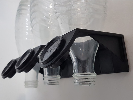 sodastream wall mount drying by cofade bottle crystal stand 3d print model - Mito3D