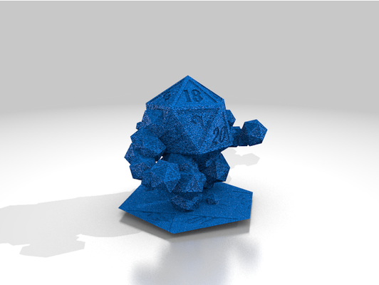 d20 golem by filokok zar taş 3d print model - Mito3D