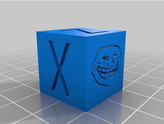 calibração cubo xyz provocador cara edição by keks0703 teste 3d print model - Mito3D