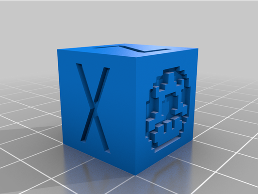 calibração cubo xyz 1up edição by keks0703 teste 3d print model - Mito3D