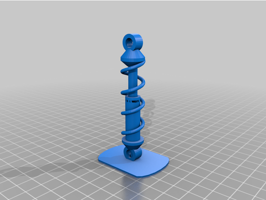 print in place shock absorber keychain fidget working by lcalcena amortguador amortiguador fully 3d printed printable 3d print model - Mito3D