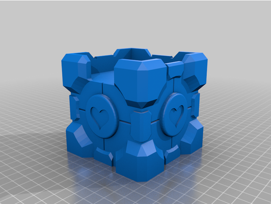 com post it cube by apprenant chauffé compagnon jeu portail portal2 2 3d print model - Mito3D