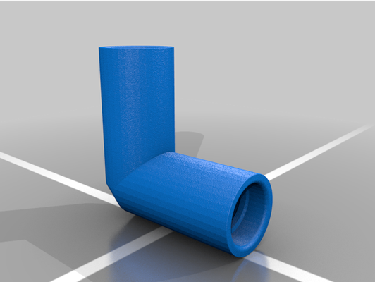 broom thread elbow 90 degrees by teslatrav 3d print model - Mito3D