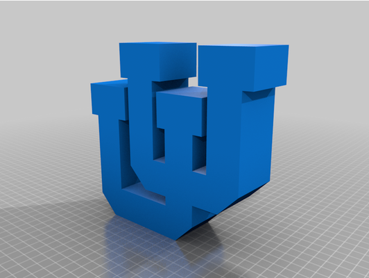 utah utes classic u logo statue by utahmini creality ender 3 pac12 pac 12 university of state 3d print model - Mito3D