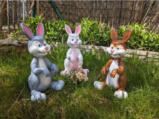 karikatur hase garten by kreaturen themen charakter dekoration ostern dekor komisch osterhase ostern skulptur saisonal 3d print model - Mito3D