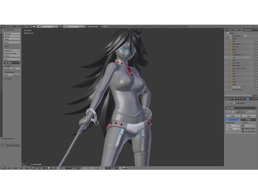 midnight v02k by fase-2 anime cosplay female japanese animation manga miniature resin video game 3d print model - Mito3D