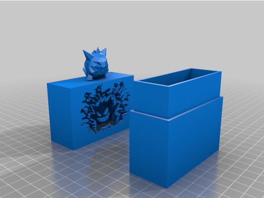 gengar cubierta caja pokemon tarjetas by entoncesnintendochicos 3d print model - Mito3D