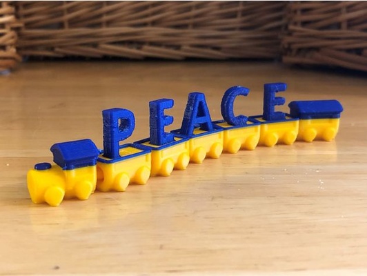 print-in-place trains peace package by davemakesstuff train print in place stop war toy 3d print model - Mito3D