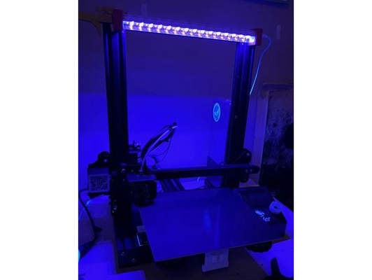 minimalist 12in led light bar brackets by utahmini ender ender3 3 pro leds holder mount strip 3d print model - Mito3D