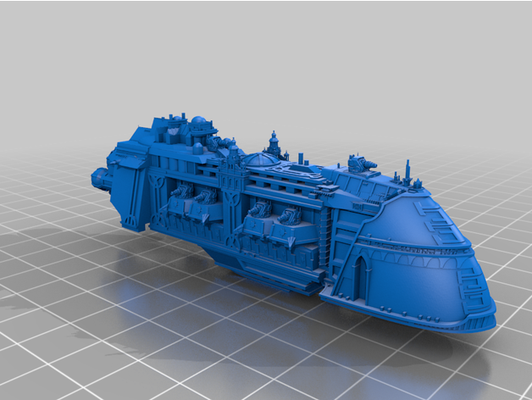 odysseus class stella galeone by snowhawk flotta gotico bfg warhammer 40k 3d print model - Mito3D