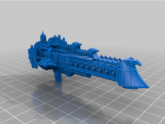 serpente classe by snowhawk flotta gotico bfg warhammer 40k 3d print model - Mito3D