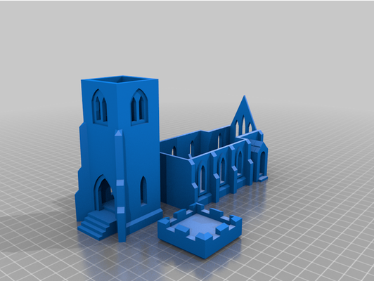 15mm iglesia llamas of guerra fow ww2 by jueves 1 100 terreno juego 3d print model - Mito3D