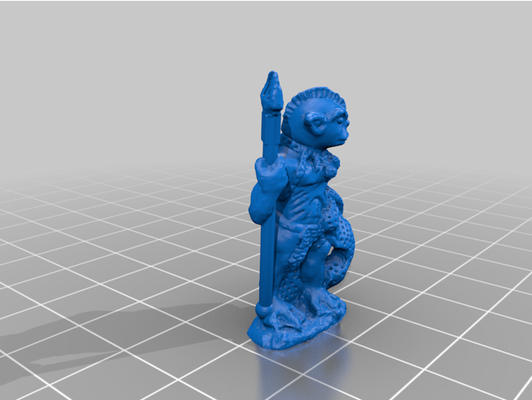 remasterizar of granadero 2010d sahuagin by caffeinatedcannonfodder merfolk mesa juego azar rpg 3d print model - Mito3D