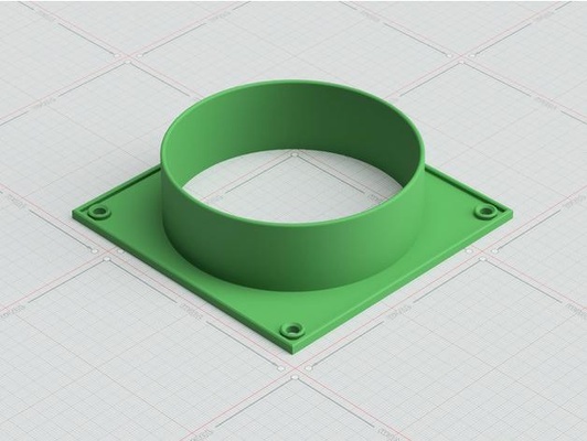 120 mm ventilador to 100 adaptador by claus burfel diseños 100mm 120mm montar computadora bricolaje diy extracción mpcnc pc ventilación 3d print model - Mito3D