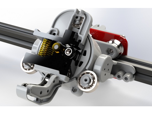 acortar bowden on pivotante mk8 extrusora montar atajo sur extrudeur girar by niklos alfawise u20 rodamiento capricornio cr10 crealidad ender 3 direct drive directo manejar ender3 mejora mejoras ptfe guía rail retracción corto 3d print model - Mito3D