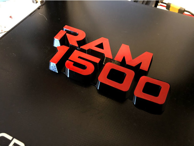 esquiva ram 1500 logotipo by wvdd90 distintivo 3D print model - Mito3D