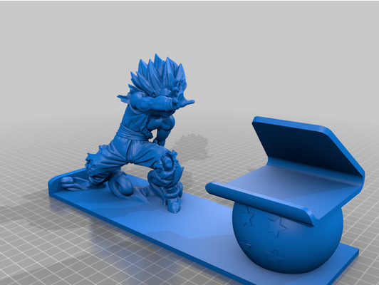 dbz gohan akıllı telefon by evildef3 ayakta durmak 3d print model - Mito3D