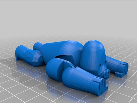 mobile gorille fixé jambe by cwallace19 3d print model - Mito3D