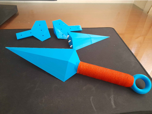 kunai w by cereal oscuro anime cuchillo cuchillos naruto lanzamiento 3d print model - Mito3D