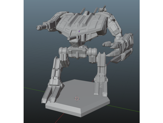 negro omnimech by chico descansar battletech miniatura juego guerra 3d print model - Mito3D