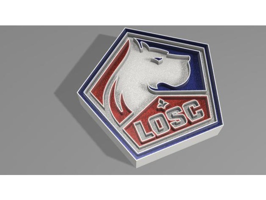 losc by sam591 fantasia futebol pé equipe luminária lampe conduziu lille 3d print model - Mito3D