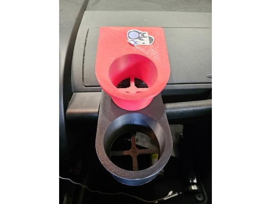 vw beetle cup holder by tvwazhere adapter bracket car 3d print model - Mito3D