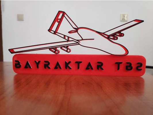 bayraktar tb2 by mehmetmumtaz 3d printer printing stl turkey turkish uav 3d print model - Mito3D