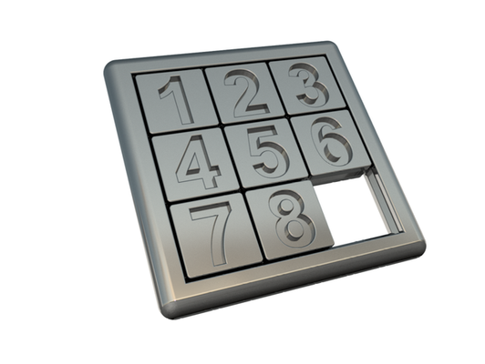 customizable sliding puzzle print in place by lerochchristian numbers 3d print model - Mito3D