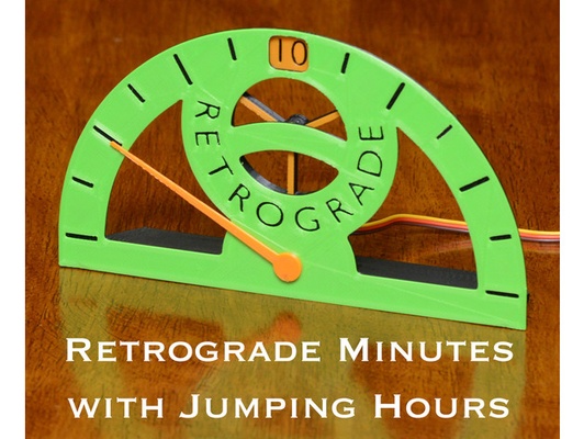 a clock of retrograde minutes jumping hours by shiura arduino bbc microbit complication junping hour tourbillon 3d print model - Mito3D