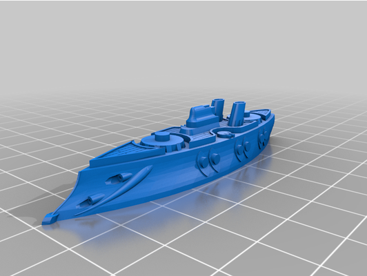 africano coalición azagaya crucero by tormenta dieselpunk naval steampunk mesa juego guerra 3d print model - Mito3D