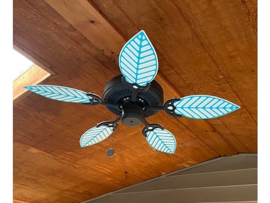 leaf blade ceiling fan by coffee 3d print model - Mito3D