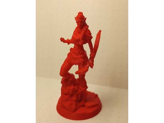 fêmea duende arqueiro by el ferroide dnd miniatura masmorras dragões guarda rpg 3d print model - Mito3D