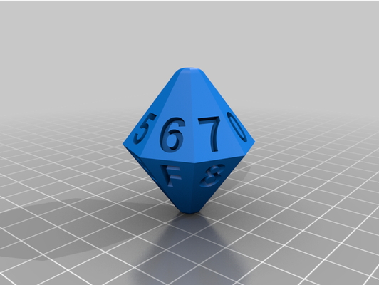 mold d16 hexadecimal dice crypto by salian cryptocurrency randomness resin printer 3d print model - Mito3D