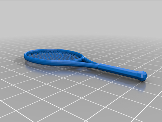 tennis raquette by courgette 3d print model - Mito3D