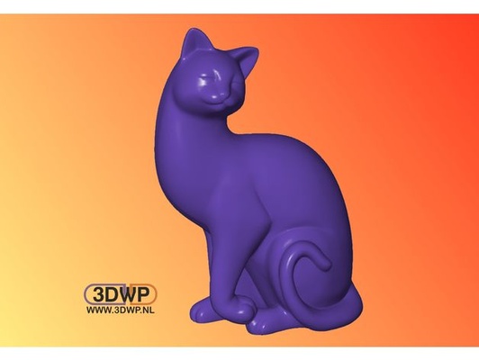 katze skulptur by 3dwp 3dscan tier artec spinne statue 3d print model - Mito3D