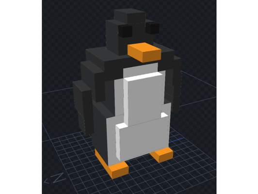 pingüino by valenato animal decoración figurilla divertido pixel 3d print model - Mito3D