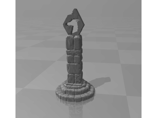 modular dnd deity pillar by traer fantasy scatter terrain 3d print model - Mito3D