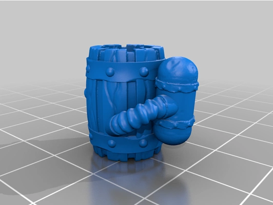 tinkerer stahl verteidiger fass mech by delphi 28mm 32mm kunsthandwerker bot begleiter dd miniatur spinne 3d print model - Mito3D