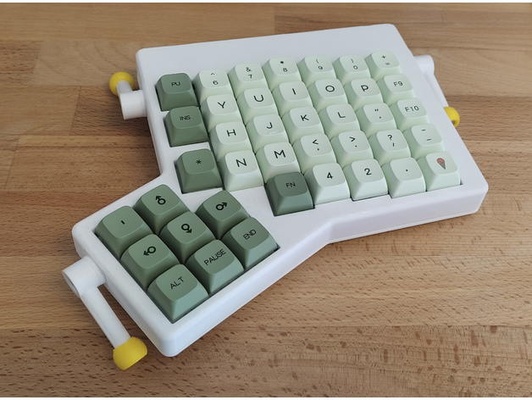 zelten ergodox fall mantel 1u 80 by bewusst kirsche mx zelt gateron tastatur mechanisch split 3d print model - Mito3D