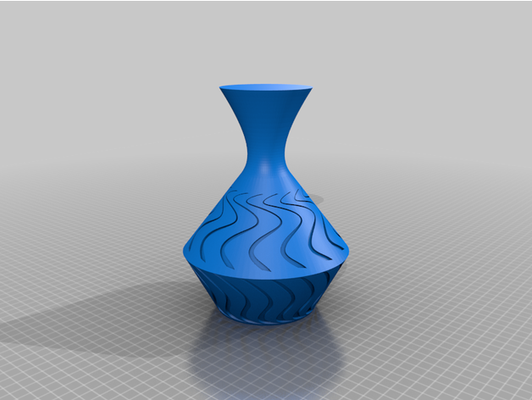 kurvig vase by tot kurve dekor flover topf blumentopf blumen vasen blume garten zuhause haus wohnkultur dekoration spiral verdrehte modus window 3d print model - Mito3D