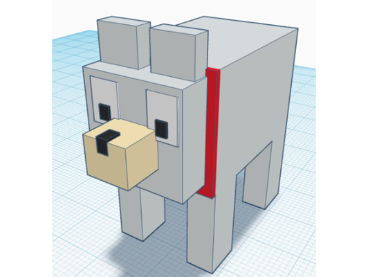 minecraft hund wolf by atlas dakota 3d print model - Mito3D